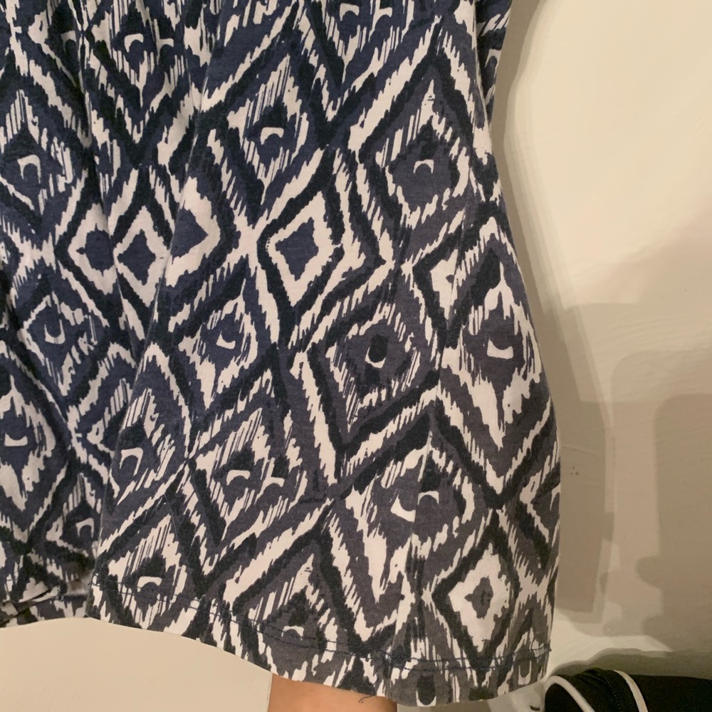 Blue & White Tribal Blouse - Picture 5 of 8